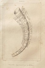 GRAVURE GERMANIE  1838  " CORNE A BOIRE  TURNEDERENSE  "
