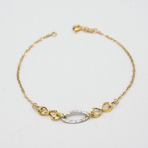 Bracelet jaune et blanc - bracelet, or