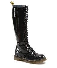Dr Martens Doc 20 Trou 1B60 Noir Vernis Brevet 12270001