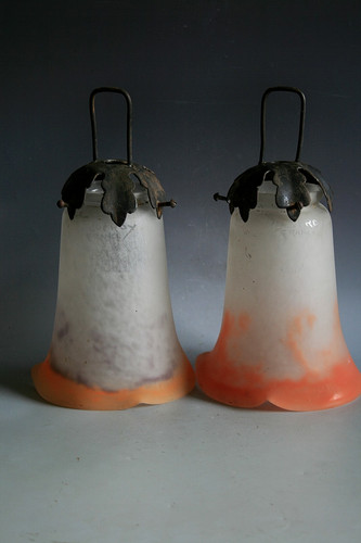Deux anciens abat jour art - anciens, abat-jour