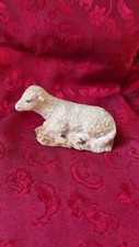Santon Devineau mouton couché 4,5cm Socle Creux creche Noel tres ancien