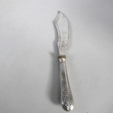 ancien couteau a poisson metal argente boulenger ciselé