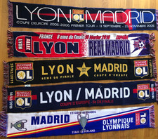 1 écharpe scarf au choix )) COUPE EUROPE - OL LYON V REAL MADRID