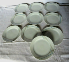 BAVARIA SCHIRNDING 10 ASSIETTES DESSERT PORCELAINE LISERETS BLEUS BCP EN VENTE.