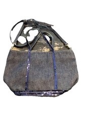 Très Beau Et Authentique Sac Bandoulière Cabas Jeans Sequins Vanessa Bruno Tbe