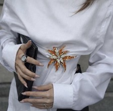 Broche vintage fleur / soleil