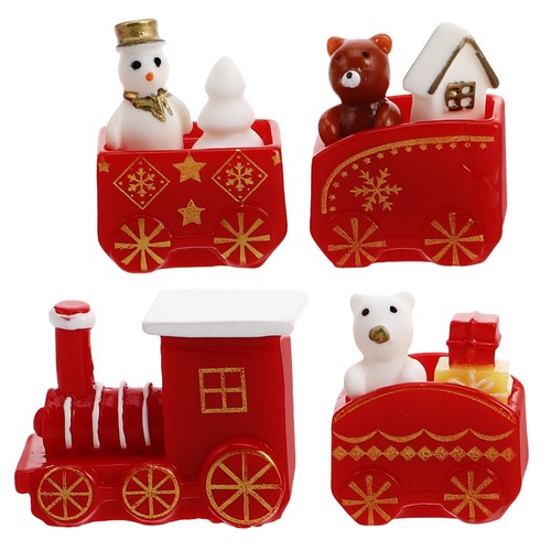 Pcs ornements train - 10, bois
