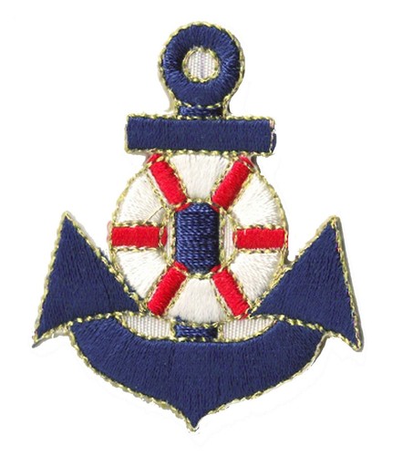Ecusson ancre patche - , marine