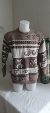 Pull hiver homme marron et