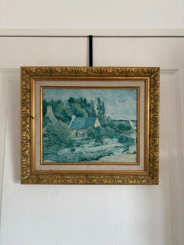Ancien cadre doré moulé bois - doré,