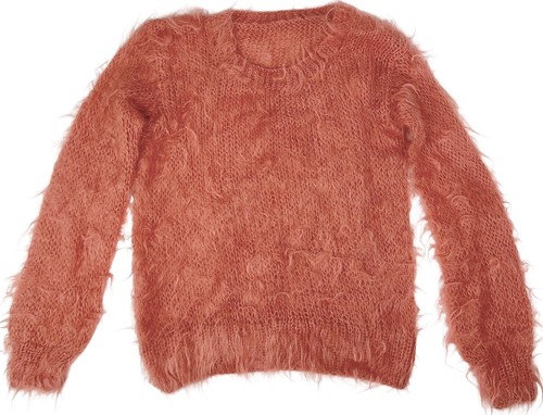 Salmon pink mohair - pink, sweater