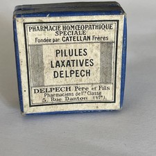 Pharmacie DELPECH LAXATIF PARIS VI BOITE CARTON DÉBUT XX ÈME Bel État Rare !