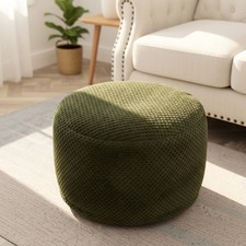 Round unstuffed pouf - round, ottoman