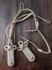 O1335 superbe épaulette aiguillette trèfle + fourragère musique armée  de l'air 