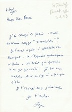 Jean COCTEAU - Lettre