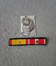 Placard 2 rappels de médaille croix valeur militaire / mérite militaire du Tchad