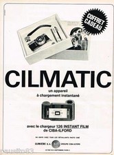 PUBLICITE ADVERTISING 095  1967  CILMATIC  appareil photo en coffret 126 INSTANT