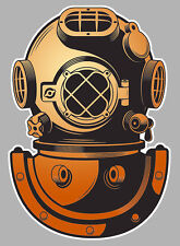 SCAPHANDRIER CASQUE PLONGEE 10cmX7cm AUTOCOLLANT STICKER (SA119).