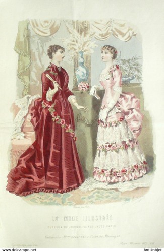 Gravure mode illustree 1883 - mode,