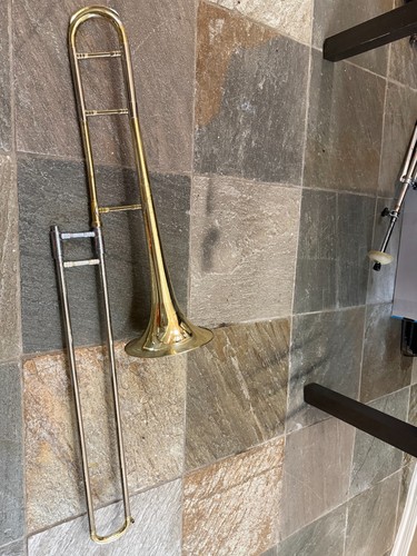 Trombone with mouthpiece sell - with,