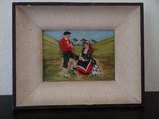 Beau tableau sur cuir souvenir