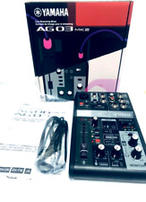 YAMAHA AG03MK2 B Noir 3ch Live Streaming Mixer USB Audio Interface Webcast