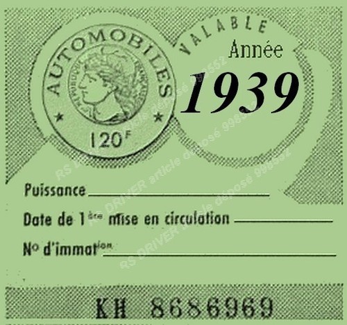 Vignette adhésive 1939 - vignette,