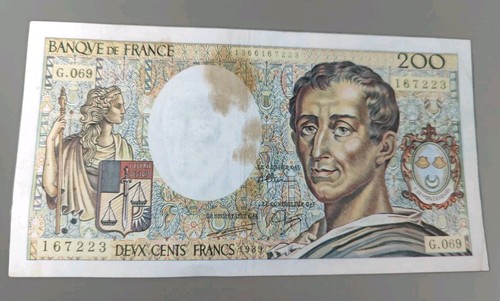 Billet 200 francs montesquieu - billet,