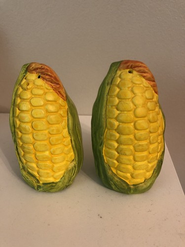 Vintage ceramic corn cob salt - vintage,