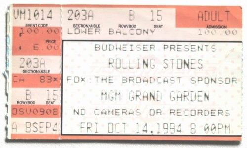 Billet concert ticket stub the - concert,