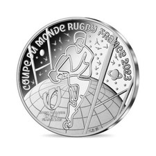 FRANCE 100 euro Argent Coupe du Monde de Rugby 2023 BU