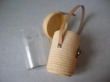 Ancien verre de curiste gradué marqué  Vichy etui de transport 10 cm rétro