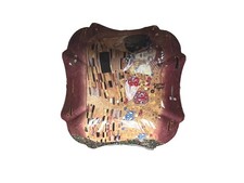 Magnifique Plat Creux En Porcelaine Art Du Galion « Le Baiser De Gustav Klimt »