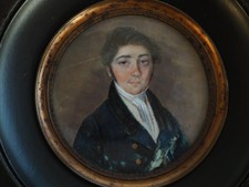 PORTRAIT MINIATURE ANCIEN XIX