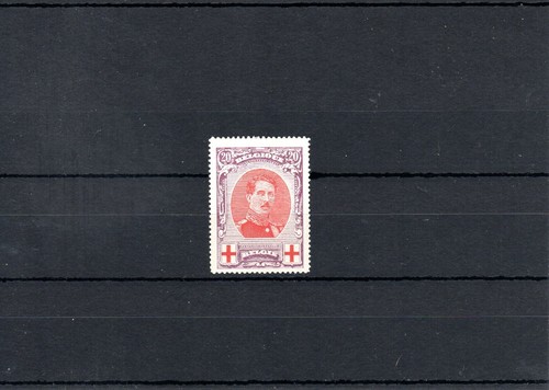 Timbre belgique croix - belgique, rouge