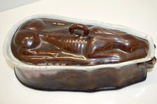 -TERRINE CERAMIQUE AU LIEVRE XVIIIe ART DE LA TABLE DECO CUISINE TERRE VERNISSEE