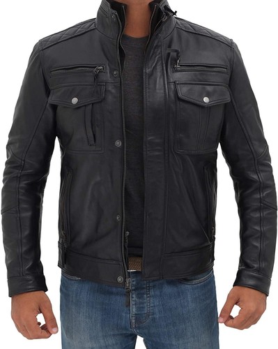 Veste cuir agneau - en,