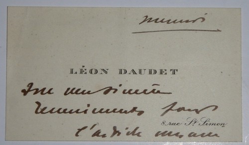 Daudet léon carte de visite - carte,