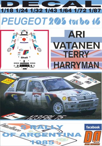 Decal peugeot 205 - 205, e2