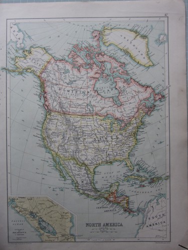 1900 ancien carte amérique - ancien,