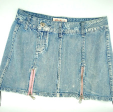 Mini Jupe en Jean Femme (L/40) Bleu Vintage Coupe Droite