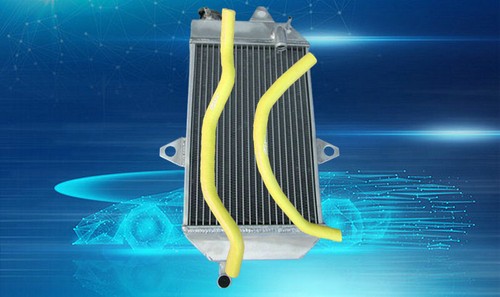 Aluminum radiator yellow - radiator+yellow, hose
