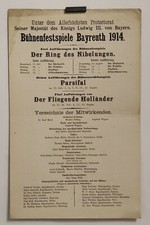 Bayreuth Festival 1914 Programme Musique Opéra Classique