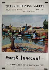 Innocent Franck Galerie Denise Valtat 1978 Affiche Originale Exposition