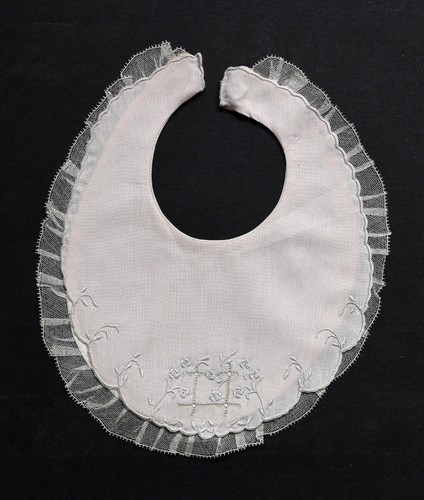 Bavoir bebe ancien dentelle - bavoir,