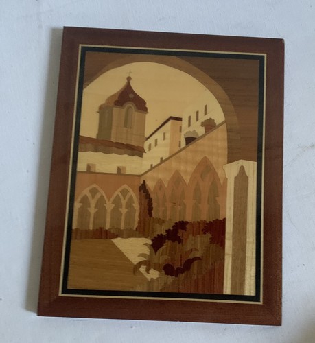 Plaque tableau marqueterie - plaque, en