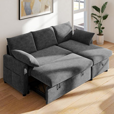 Modern L-Shaped Chenille Sofa