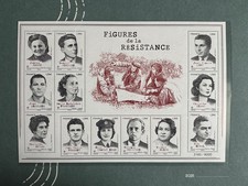 Bloc seul Figures de la résistance Neuf** - Tirage tres limité à 8000 ex.
