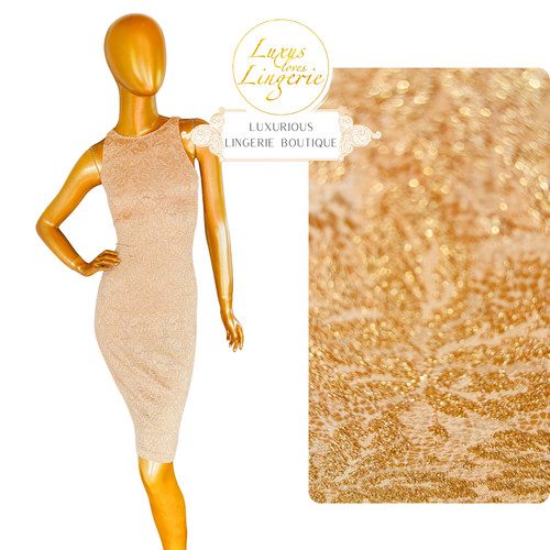 Doré dentelle robe - dentelle,