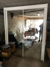 armoire chambre adulte deux porte coulissants facades mirroire h 2250 l 1815 p 6